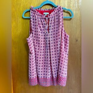 Max Studio Women's Red Patterned sleeveless top size M